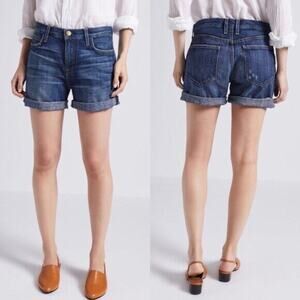 Current/Elliot The Rolled Shorts Womens 27 Dark Wash Mid Rise Stretch Casual